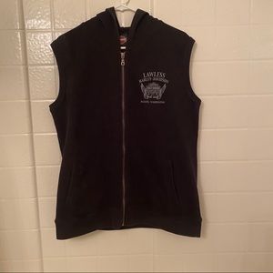Harley Davidson Hooded Vest With Pockets